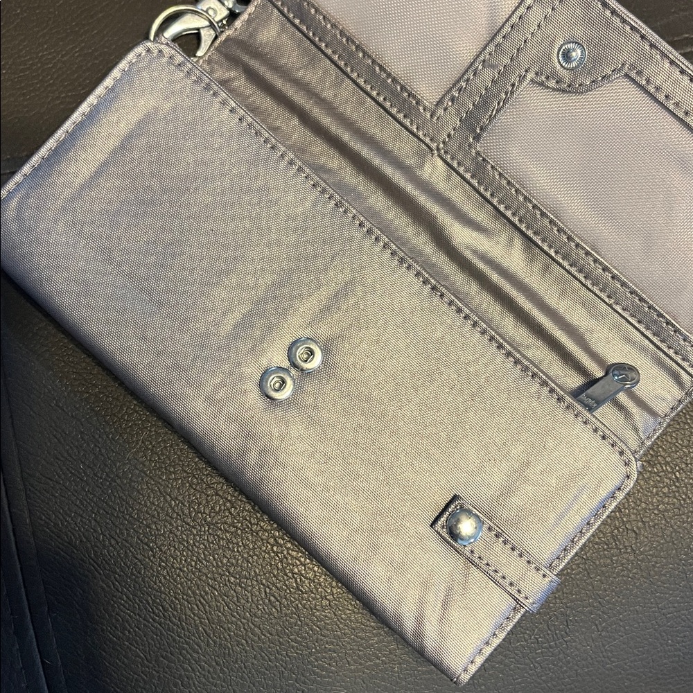 Kipling Silver Tri Fold Wallet Wristlet - Picture 9 of 10